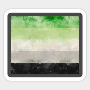 Aro Pride Flag - Water color Sticker